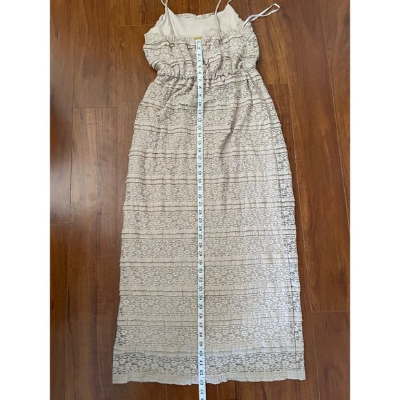 CYNTHIA ROWLEY Woman’s Laced Maxi Spaghetti Strap Dress size 6 - Picture 10 of 12